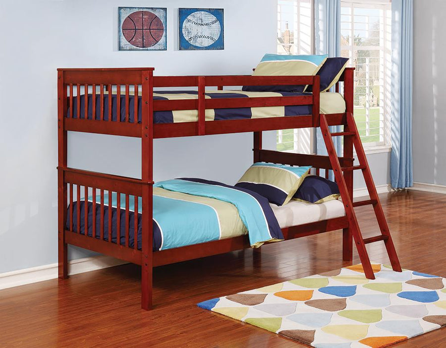 Parker Chestnut Twin-over-Twin Bunk Bed