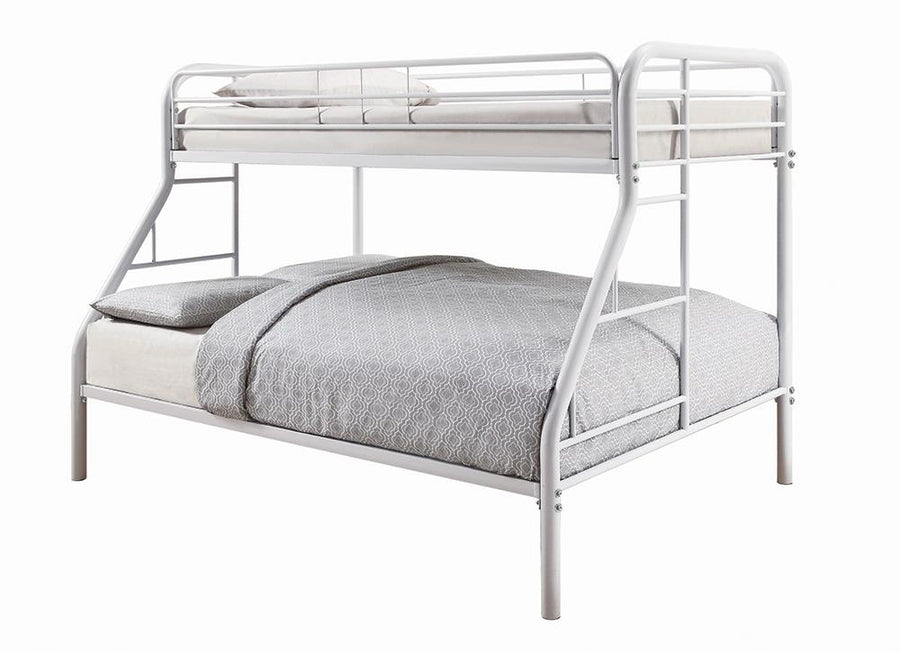 Morgan  White Twin Full Bunk Bed