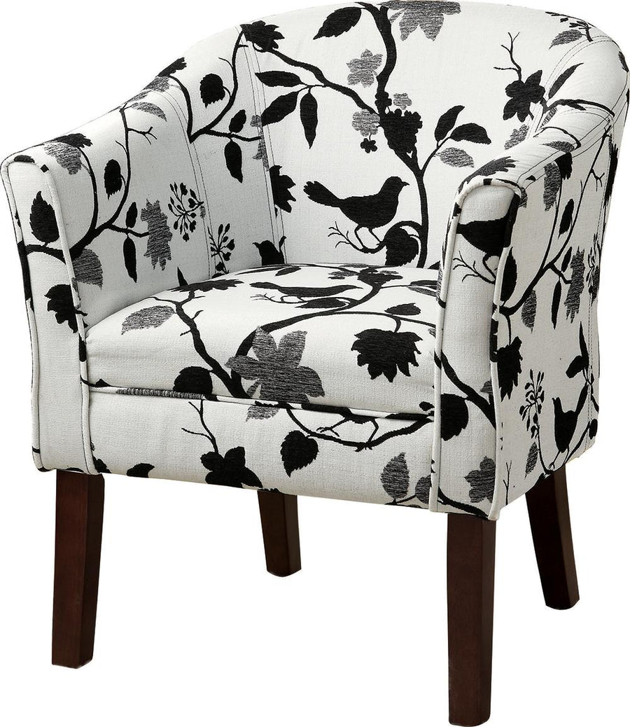 Playful Bird and Branch Accent Chair