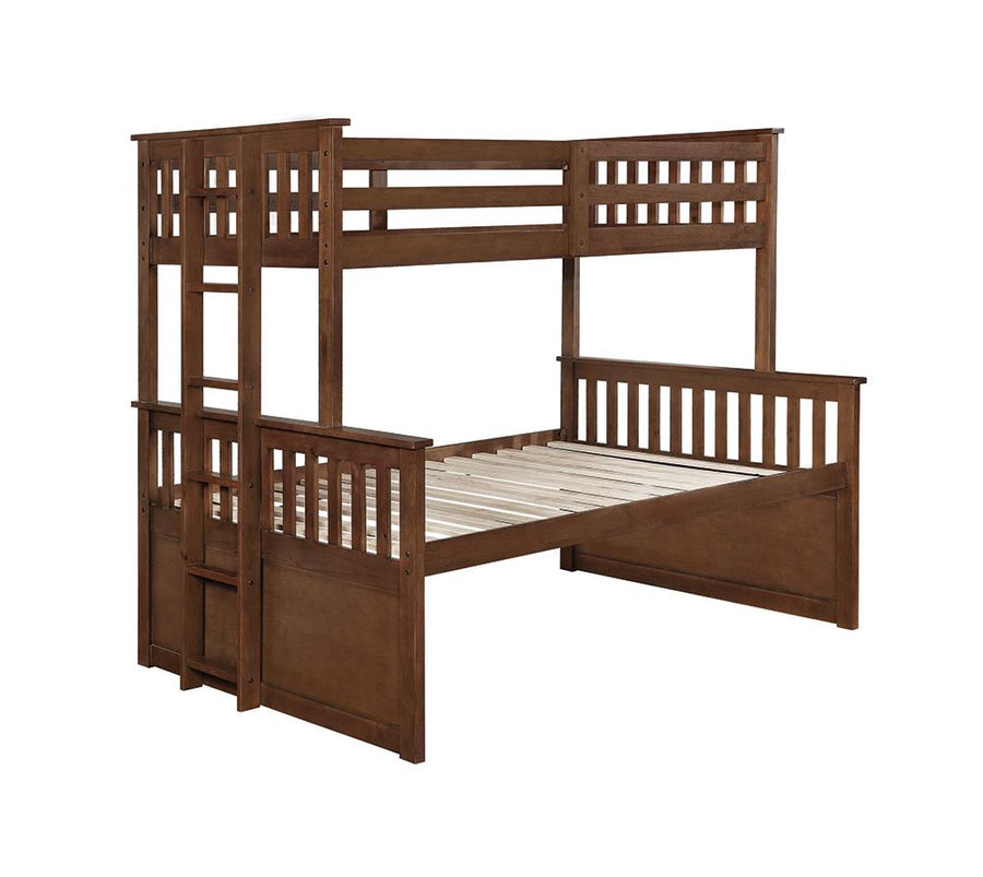 Atkin Weathered Walnut Twin XL-over-Queen Bunk Bed