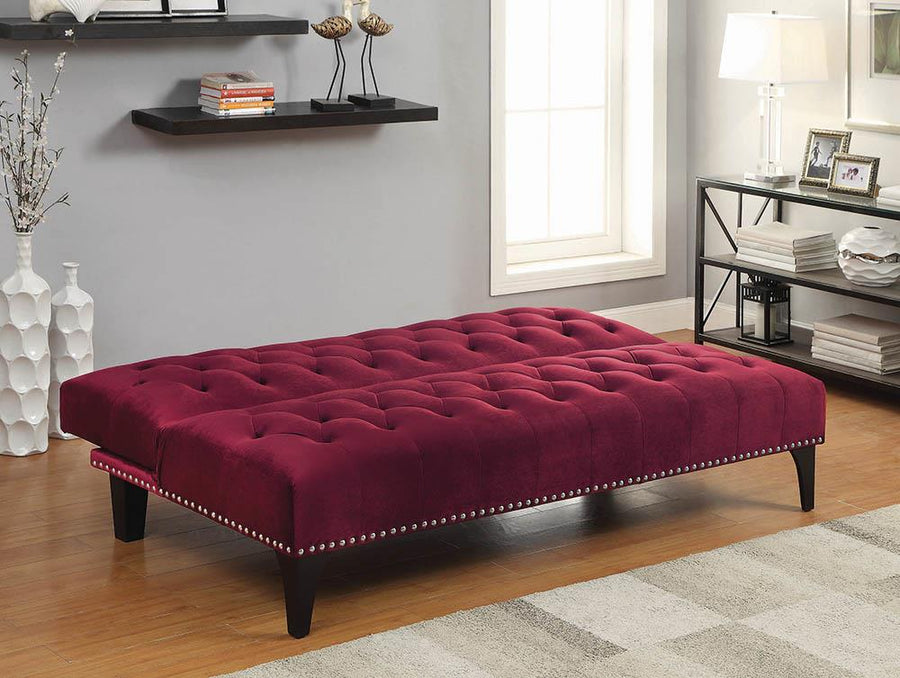 Burgundy Velvet Sofa Bed