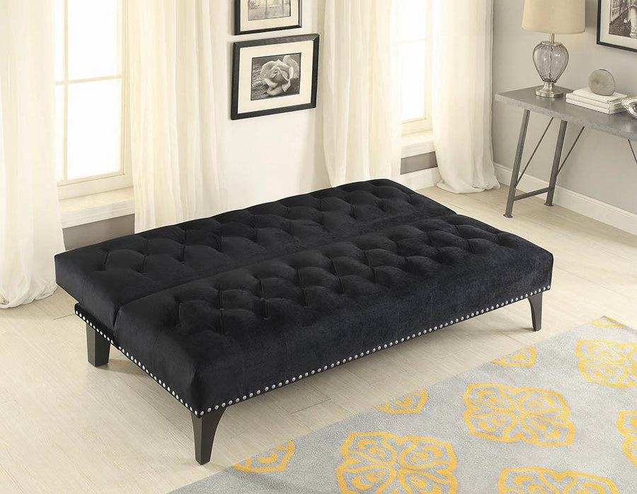 Black Velvet Sofa Bed