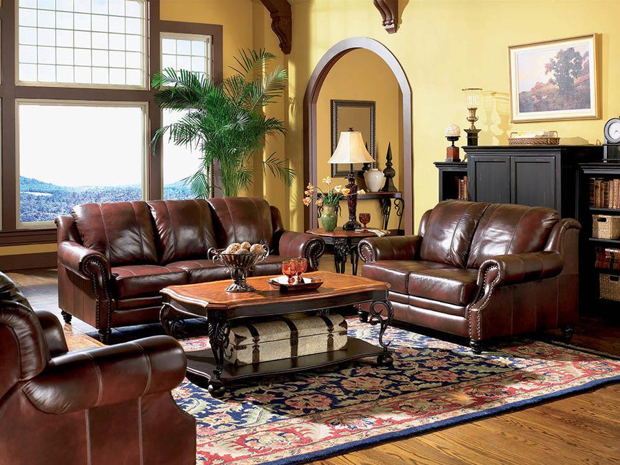 Princeton Traditional Burgundy Sofa