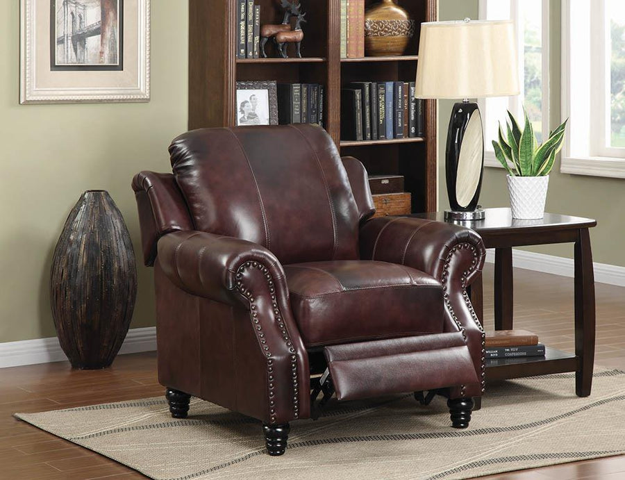 Princeton Traditional Burgundy Push Back Recliner