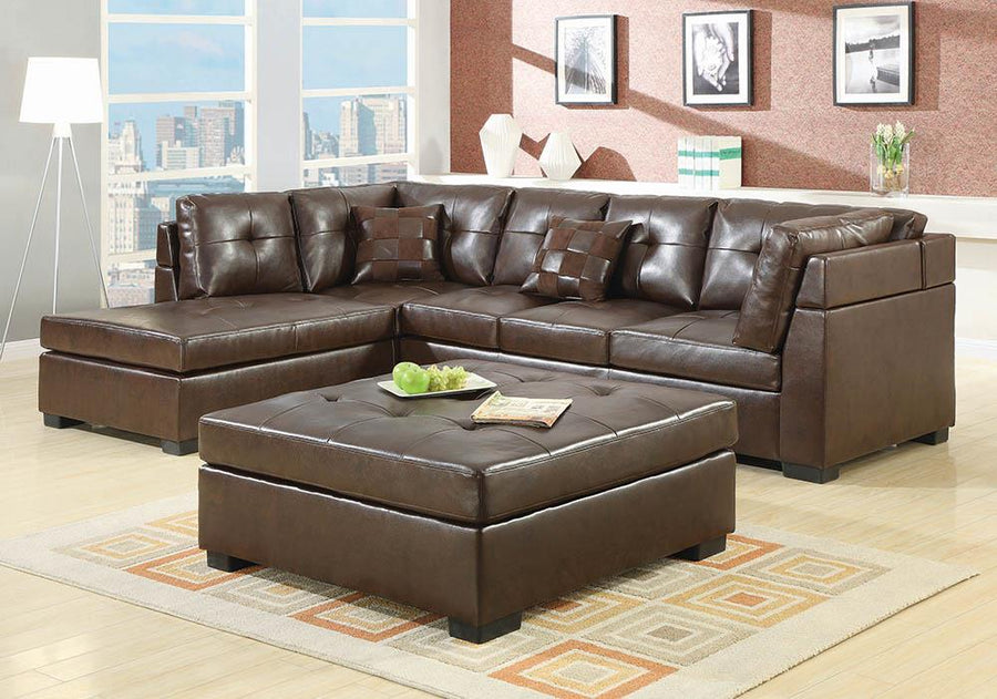 Darie Casual Brown Ottoman