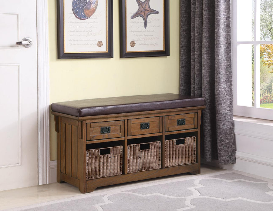 Traditional Medium Brown Bench