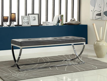 Contemporary Chrome Bench