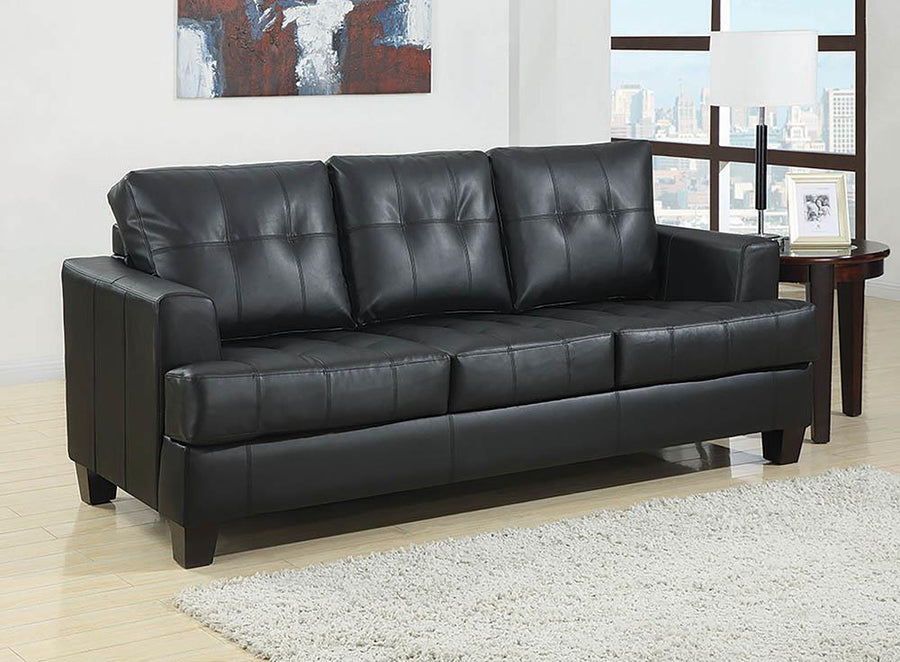 Samuel Transitional Black Sleeper Sofa