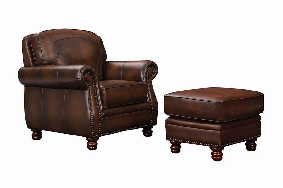 Montbrook Traditional Hand Rubbed Brown Chair