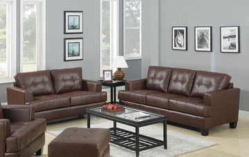 Samuel Transitional Brown Two-Piece Living Room Set