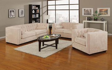 Alexis Almond Three-Piece Living Room Set