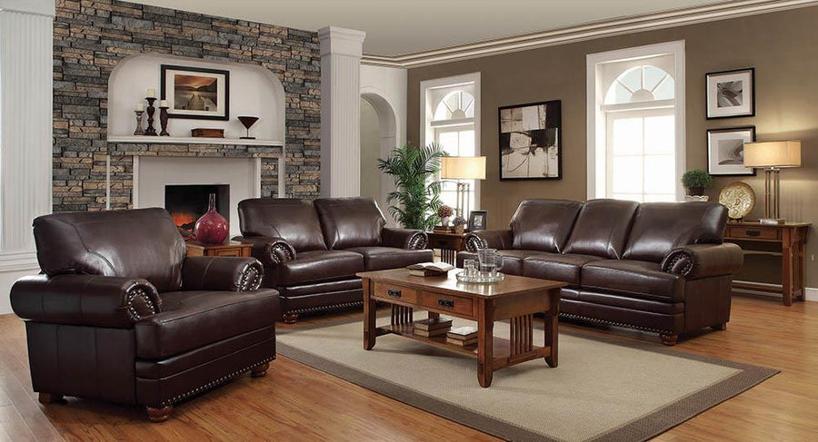 Colton Traditional Brown Sofa