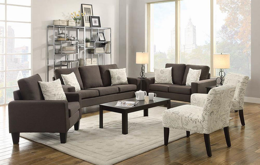 Bachman Transitional Grey Loveseat