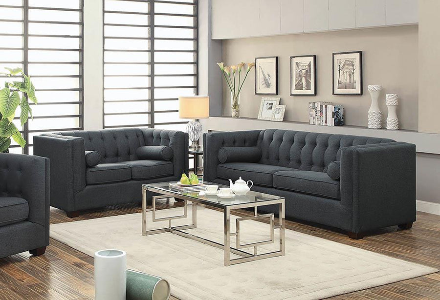 Cairns Transitional Charcoal Two-Piece Living Room Set