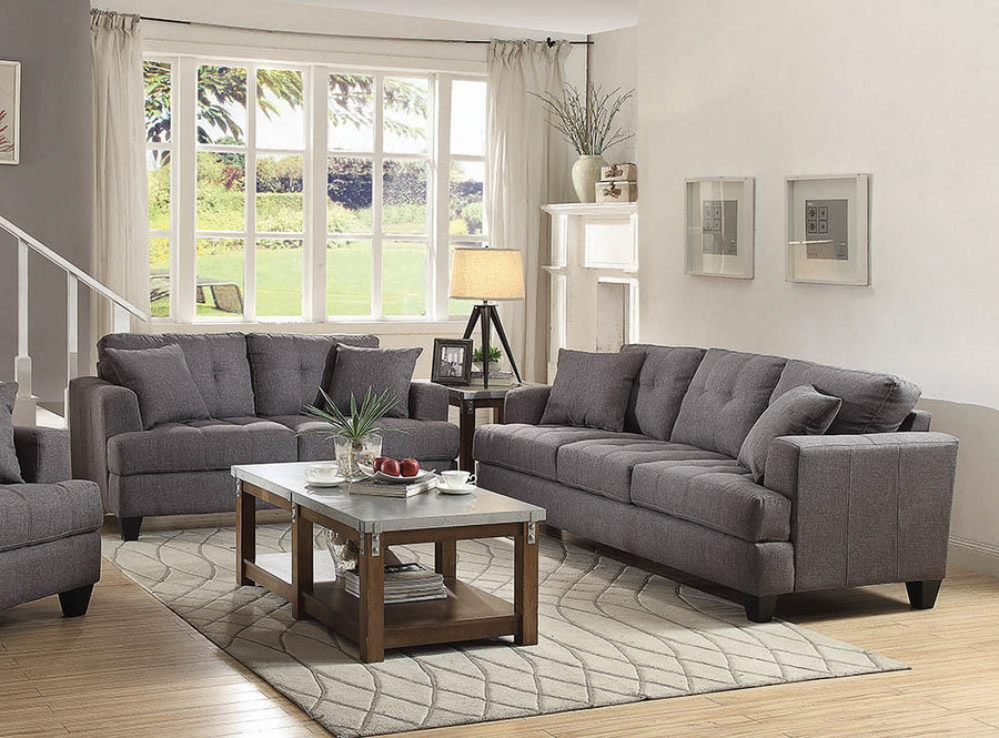 Samuel Charcoal Two-Piece Living Room Set