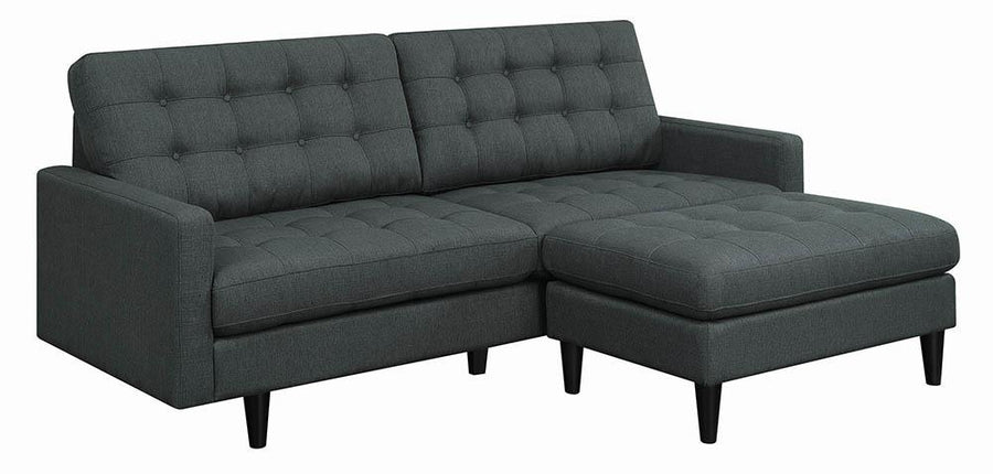 Kesson Mid-Century Modern Charcoal Sofa