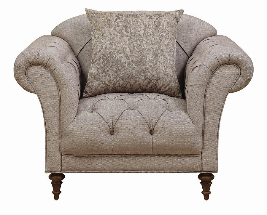 Alasdair Traditional Light Brown Arm Chair