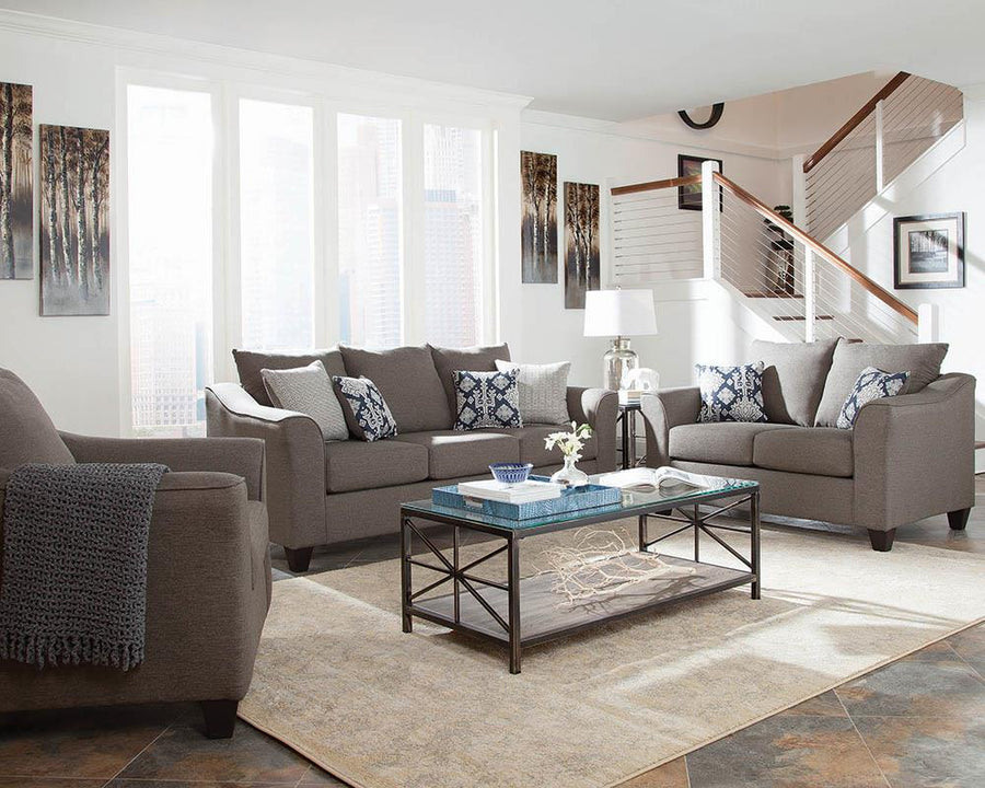 Salizar Transitional Grey Sofa