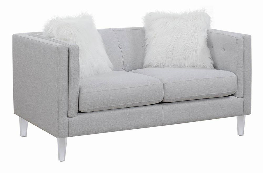 Hemet Light Grey Modern Loveseat