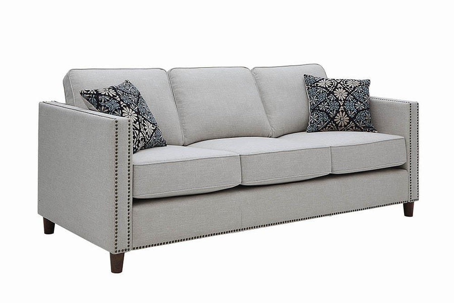 Coltrane Transitional Putty Tone Sofa