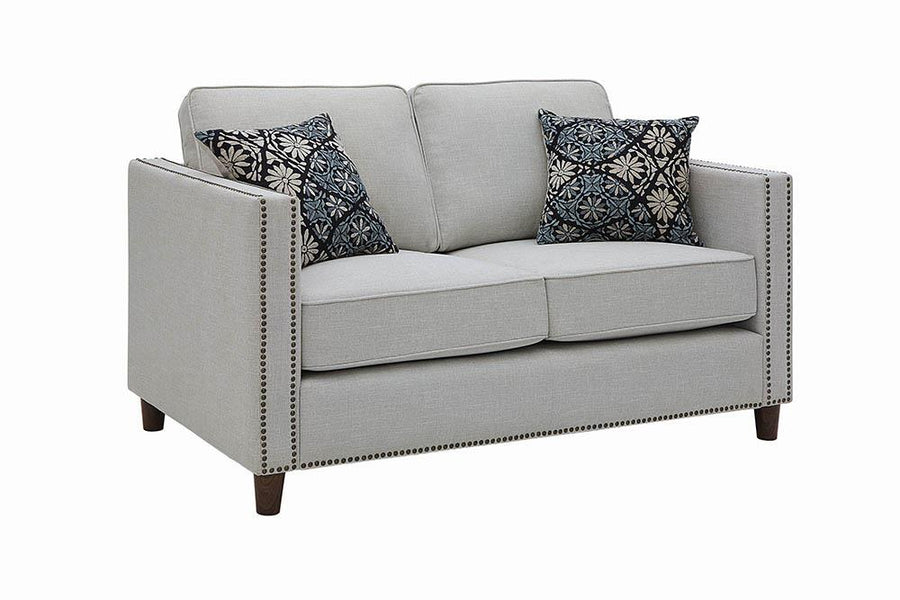 Coltrane Transitional Putty Tone Loveseat