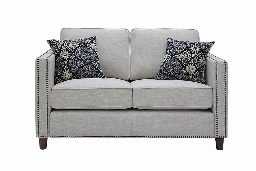 Coltrane Transitional Putty Tone Loveseat