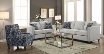 Coltrane Transitional Putty Tone Loveseat