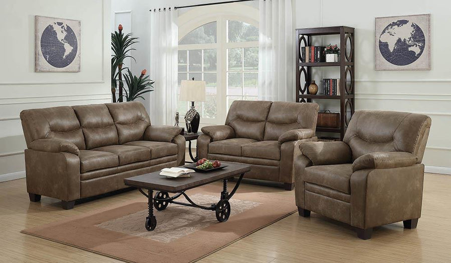 Meagan Casual Brown Sofa