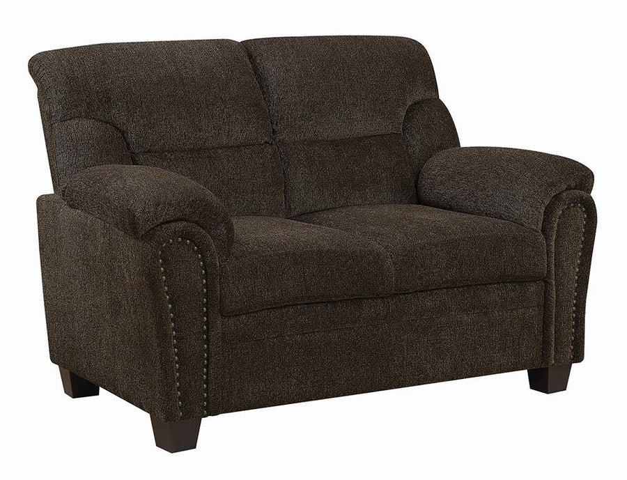 Clementine Casual Brown Loveseat