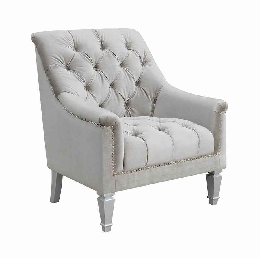 Avonlea Traditional Grey and Chrome Chair