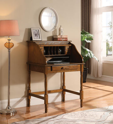 Palmetto Warm Honey Roll Top Secretary Desk