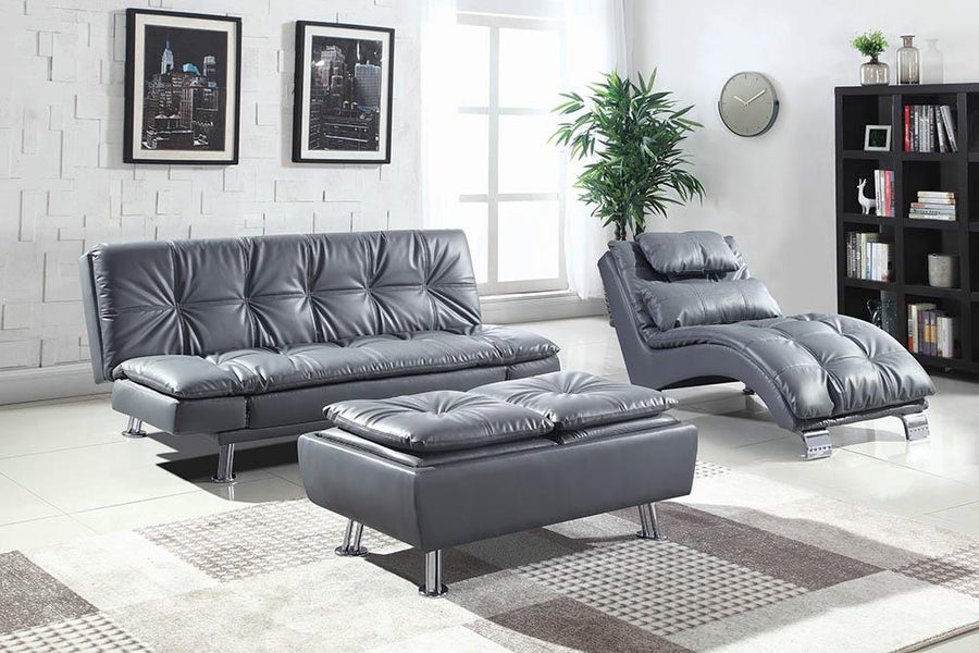 Dilleston Contemporary Grey Chaise