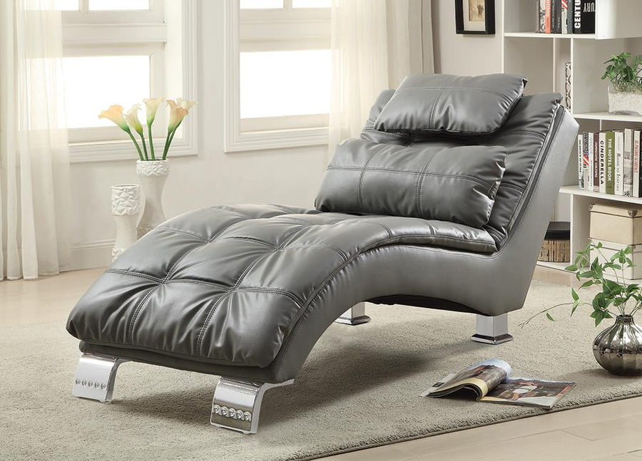 Dilleston Contemporary Grey Chaise