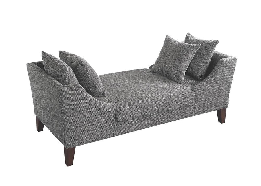 Mid-Century Modern Grey Double-Sided Chaise