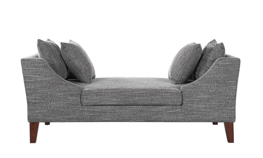 Mid-Century Modern Grey Double-Sided Chaise