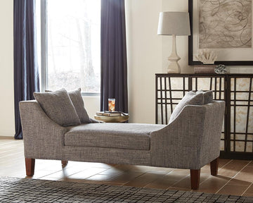 Mid-Century Modern Grey Double-Sided Chaise