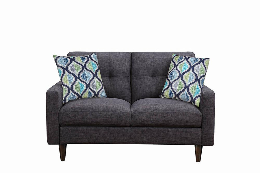 Watsonville Retro Grey Loveseat