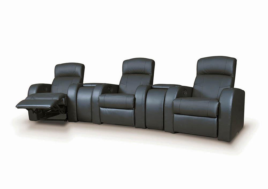 Cyrus Home Theater Black Recliner