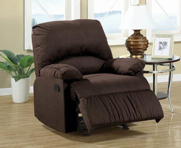 Casual Chocolate Glider Recliner