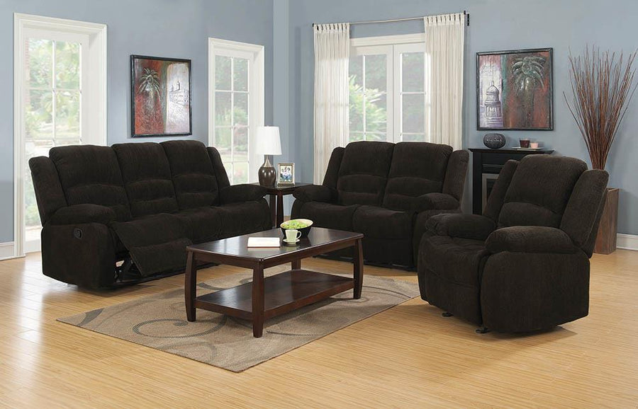 Gordon Chocolate Reclining Loveseat