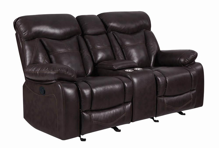 Zimmerman Casual Dark Brown Motion Loveseat