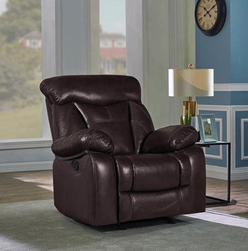 Zimmerman Casual Dark Brown Glider Recliner