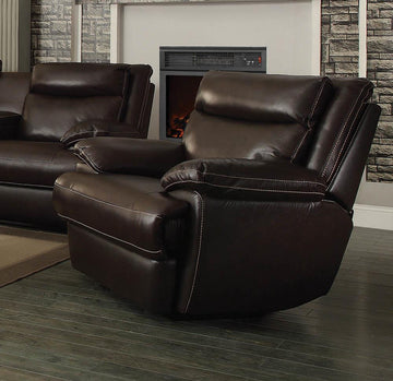 MacPherson Power Motion Brown Recliner