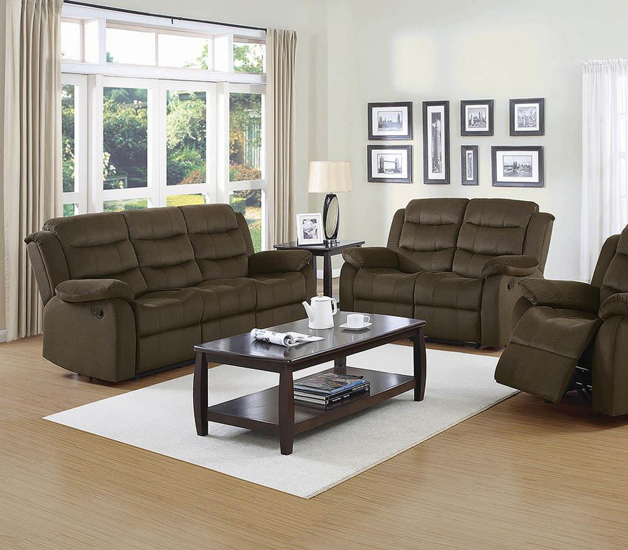 Rodman Chocolate Reclining Two-Piece Living Room Set