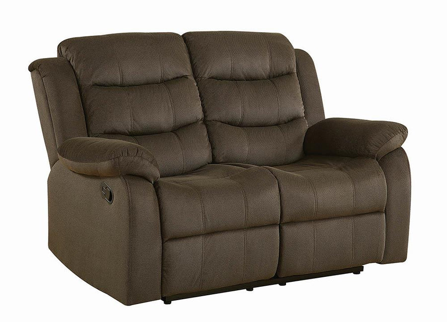 Rodman Chocolate Reclining Loveseat