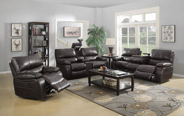 Willemse Chocolate Reclining Three-Piece Living Room Set