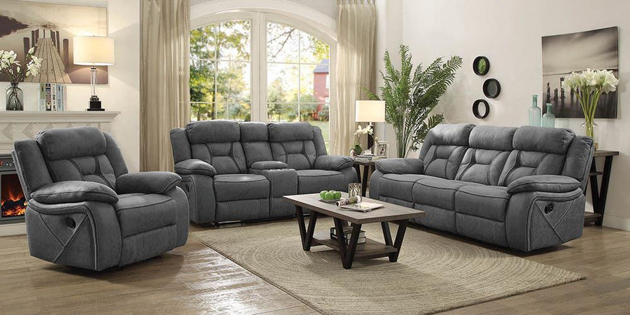 Houston Casual Stone Reclining Three-Piece Living Room Set