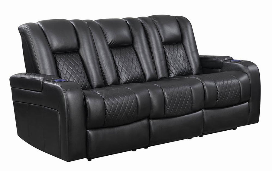 Delangelo Black Power Motion Reclining Sofa