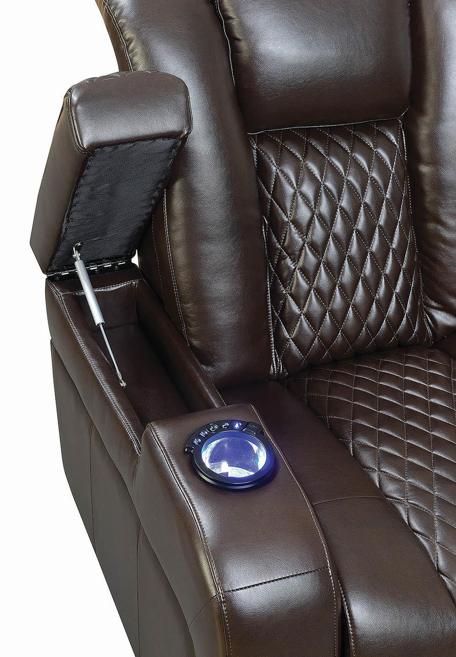 Delangelo Brown Power Motion Recliner