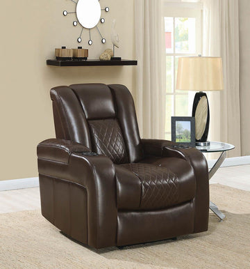 Delangelo Brown Power Motion Recliner